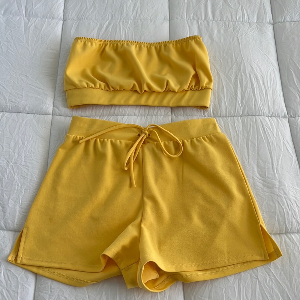 yellow two piece set
